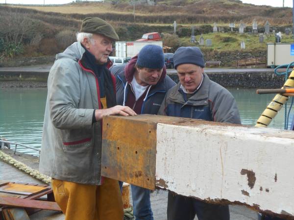 Team repairing booms on Cape Clear Island