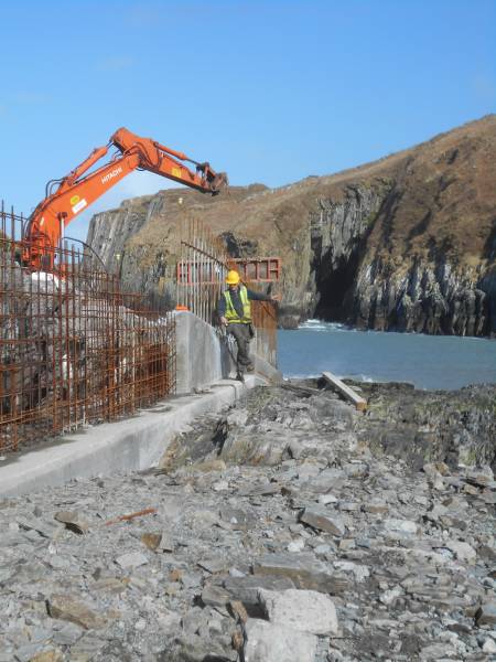 Side of new slip on Cape Clear Island